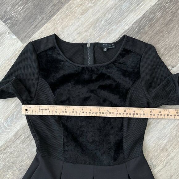 Elie Tahari Mixed Media Fit & Flare Dress Black Size 4 - Picture 8 of 16